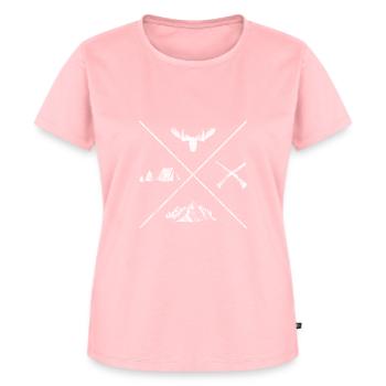 Tentes cerfs chasseurs chasse chemise cadeau montagnes montagne - T-shirt Premium bio Femme - rose - Devant - AI Model Female 172 dark (172cm)