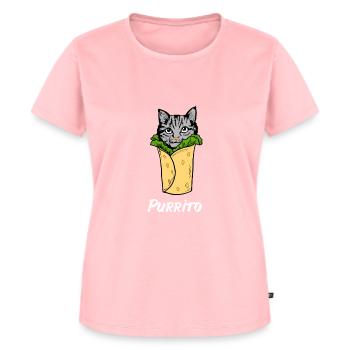 Cat Burrito Meow Cat lover cat lover - Women's Premium Organic T-shirt - rose - Front - AI Model Female 172 dark (172cm)