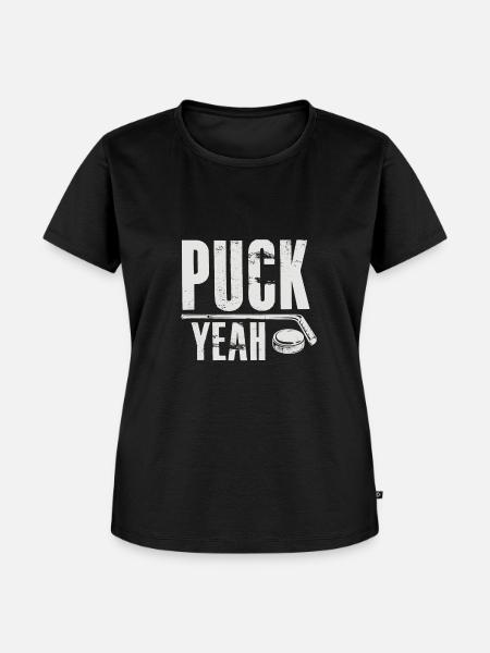 PUCK - Frauen Premium Bio T-Shirt - Schwarz