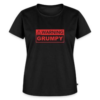 Attention grincheux - T-shirt Premium bio Femme - noir - Devant - Selfina (174cm)