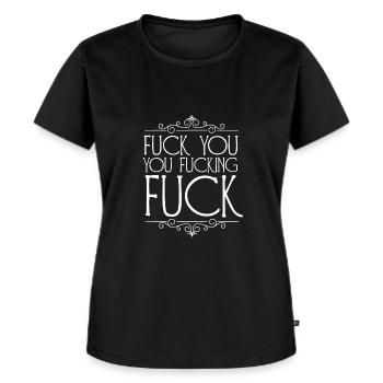 Fuck you, you fucking fuck - Women's Premium Organic T-shirt - black - Front - Selfina (174cm)