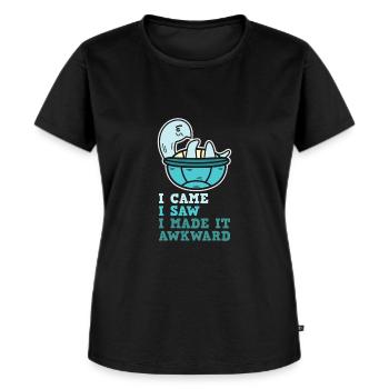Turtle funny saying embarrassing reptile animal - Women's Premium Organic T-shirt - black - Front - Selfina (174cm)