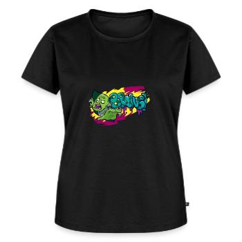 Cadeau zombie Halloween - T-shirt Premium bio Femme - noir - Devant - Selfina (174cm)