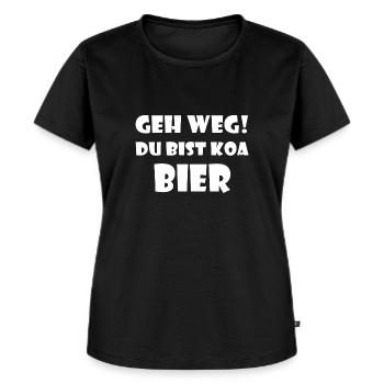 Go away, you're koa beer! - Women's Premium Organic T-shirt - black - Front - Selfina (174cm)