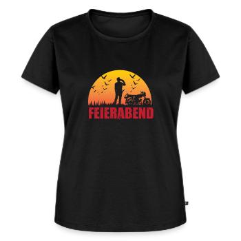 Feierabend Bier und Simson - Frauen Premium Bio T-Shirt - Schwarz - Vorne - Selfina (174cm)