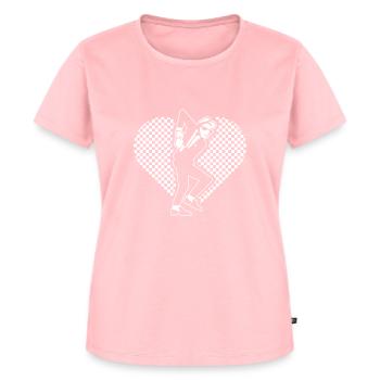 Ska heart and dancer - ska music rude boy - Women's Premium Organic T-shirt - rose - Front - AI Model Female 172 dark (172cm)