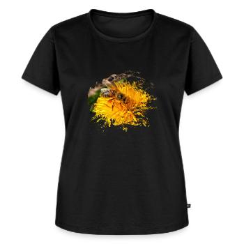 Honigbienen sind bei vielen Menschen sehr beliebt - Frauen Premium Bio T-Shirt - Schwarz - Vorne - Selfina (174cm)
