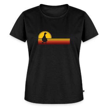 Ente - Frauen Premium Bio T-Shirt - Schwarz - Vorne - Selfina (174cm)