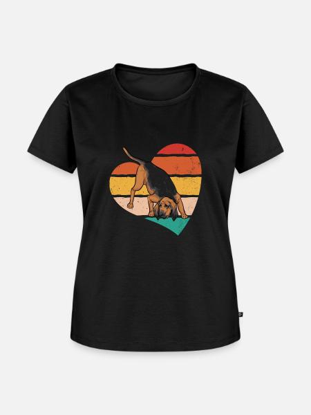 Bloodhound Hund Bluthund - Frauen Premium Bio T-Shirt - Schwarz