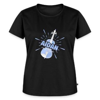 Vorname Aidan - Frauen Premium Bio T-Shirt - Schwarz - Vorne - Selfina (174cm)