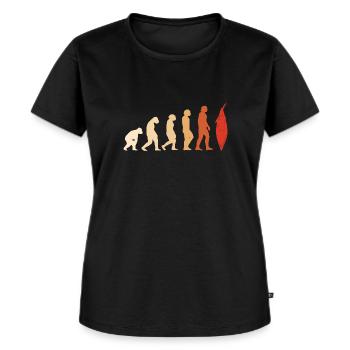 Kayaker Evolution Kayaking - Frauen Premium Bio T-Shirt - Schwarz - Vorne - Selfina (174cm)