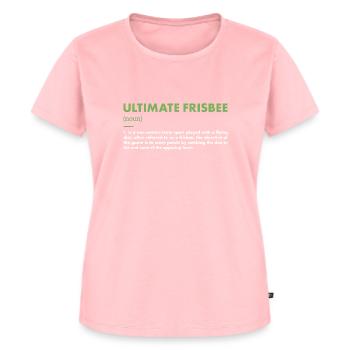 Sport Définition Ultimate Frisbee - T-shirt Premium bio Femme - rose - Devant - AI Model Female 172 dark (172cm)