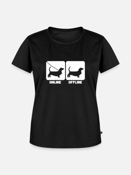 Basset Hound - Frauen Premium Bio T-Shirt - Schwarz