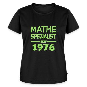 Jahr 1976 - Frauen Premium Bio T-Shirt - Schwarz - Vorne - Selfina (174cm)