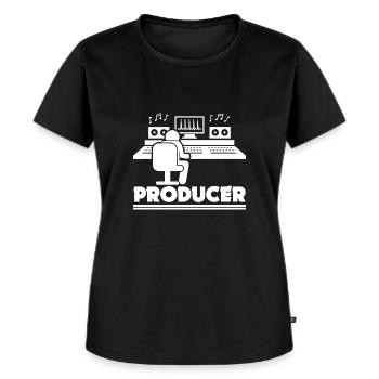 Producer Geschenkidee! - Frauen Premium Bio T-Shirt - Schwarz - Vorne - Selfina (174cm)