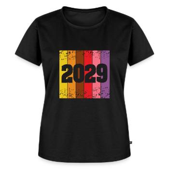 Jahrgang 2029 - Frauen Premium Bio T-Shirt - Schwarz - Vorne - Selfina (174cm)
