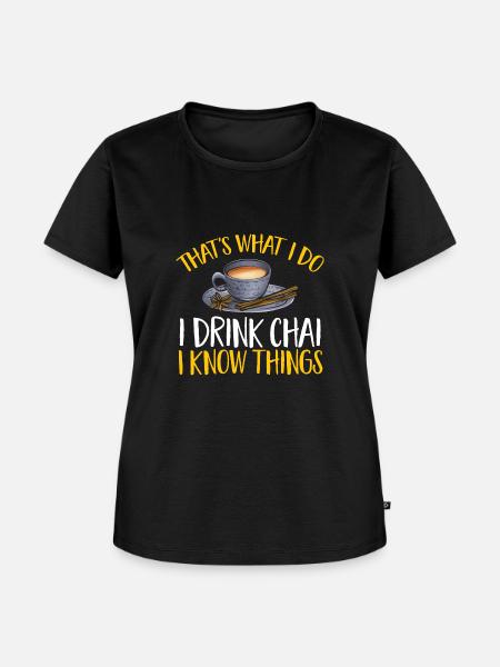 Chai Tee Masala Chai - Frauen Premium Bio T-Shirt - Schwarz