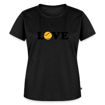 Tennis - Frauen Premium Bio T-Shirt - Schwarz - Vorne - Selfina (174cm)