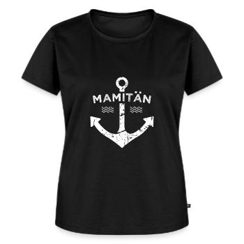 Mamitän Geschenkidee Weihnachten Geburtstag - Frauen Premium Bio T-Shirt - Schwarz - Vorne - Selfina (174cm)