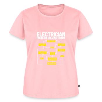 apprenti apprenti ingénieur électricien - T-shirt Premium bio Femme - rose - Devant - AI Model Female 172 dark (172cm)