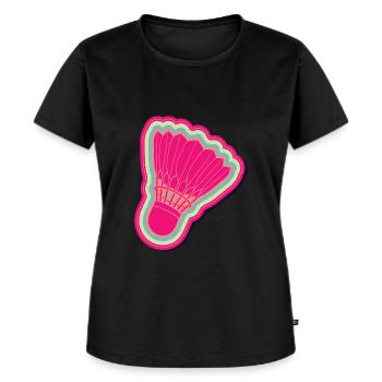 Badminton Tennisser - Vrouwen Premium Bio T-shirt - zwart - Voor - Selfina (174cm)