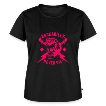 Rockabilly Rock n Roll Musik - Frauen Premium Bio T-Shirt - Schwarz - Vorne - Selfina (174cm)