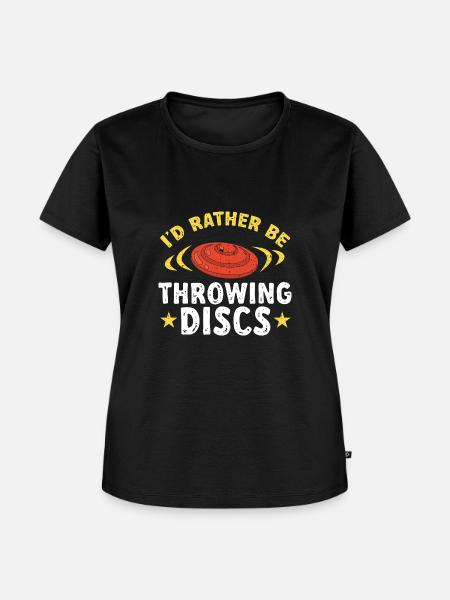 Ultimate Frisbee Wurfscheibe - Frauen Premium Bio T-Shirt - Schwarz