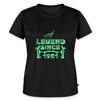 Idée cadeau 1951 - T-shirt Premium bio Femme - noir - Devant - Selfina (174cm)