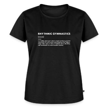 Gymnaste Définition Gymnastique rythmique - T-shirt Premium bio Femme - noir - Devant - Selfina (174cm)