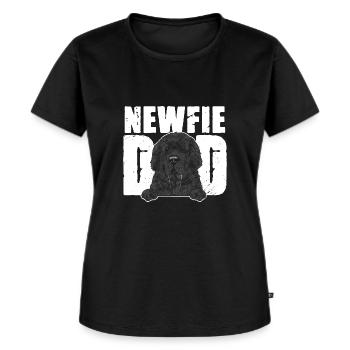 Terre-Neuve Chien de Terre-Neuve - T-shirt Premium bio Femme - noir - Devant - Selfina (174cm)