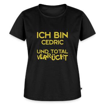 Cedric als Cedric - Frauen Premium Bio T-Shirt - Schwarz - Vorne - Selfina (174cm)