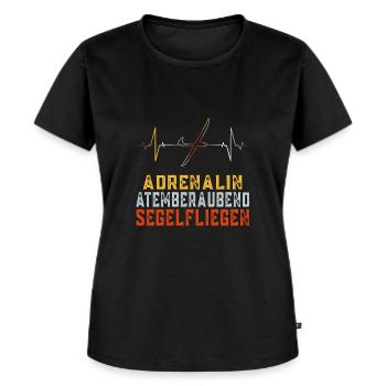 Adrenalin Atemberaubend Segelfliegen Segelflug - Frauen Premium Bio T-Shirt - Schwarz - Vorne - Selfina (174cm)
