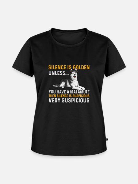 Alaskan Malamute Hund - Frauen Premium Bio T-Shirt - Schwarz