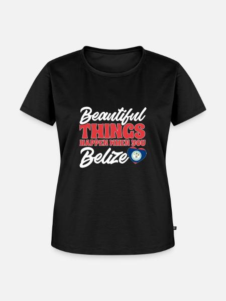 Belize Flagge Belizer - Frauen Premium Bio T-Shirt - Schwarz