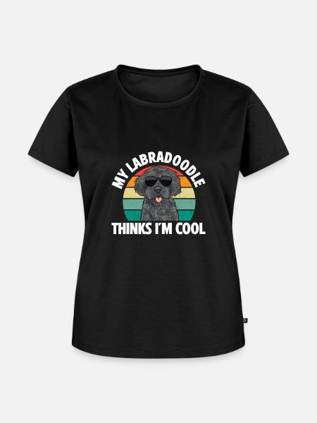 Labradoodle Hund - Frauen Premium Bio T-Shirt - Schwarz
