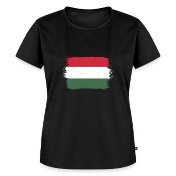 Hungary Flag Hungarian Flag Balaton Hungary - Women's Premium Organic T-shirt - black - Front - Selfina (174cm)