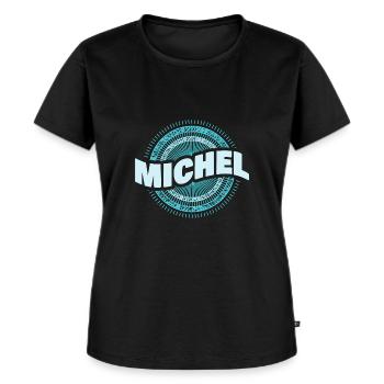 Michel - Women's Premium Organic T-shirt - black - Front - Selfina (174cm)