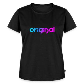 Original (Neon Style) - Women's Premium Organic T-shirt - black - Front - Selfina (174cm)