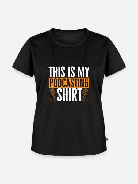 Podcaster Podcast - Frauen Premium Bio T-Shirt - Schwarz