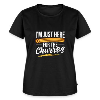 Churro je suis juste là pour les churros mexicains - T-shirt Premium bio Femme - noir - Devant - Selfina (174cm)