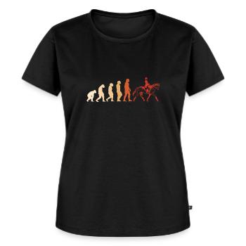 Vaulter Evolution Vaulting - Frauen Premium Bio T-Shirt - Schwarz - Vorne - Selfina (174cm)