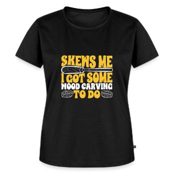 Woodworking carving carpenter - Women's Premium Organic T-shirt - black - Front - Selfina (174cm)