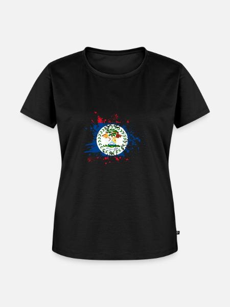 Belize Flagge Belizer - Frauen Premium Bio T-Shirt - Schwarz