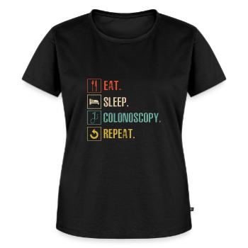 Gastro-entérologie Endoscopie Coloscopie - T-shirt Premium bio Femme - noir - Devant - Selfina (174cm)