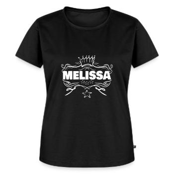 Bébé Melissa - T-shirt Premium bio Femme - noir - Devant - Selfina (174cm)