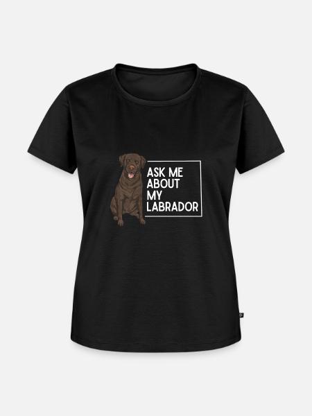 Chocolate Labrador Retriever Hund - Frauen Premium Bio T-Shirt - Schwarz