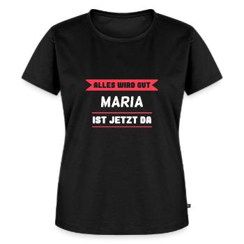 Maria Name Design für stolze Marias - Frauen Premium Bio T-Shirt - Schwarz - Vorne - Selfina (174cm)