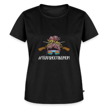 Shooting Skeet Clay Pigeon Shooting - Women's Premium Organic T-shirt - black - Front - Selfina (174cm)