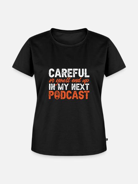 Podcaster Podcast - Frauen Premium Bio T-Shirt - Schwarz