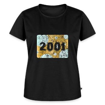 2001 2001 - Frauen Premium Bio T-Shirt - Schwarz - Vorne - Selfina (174cm)